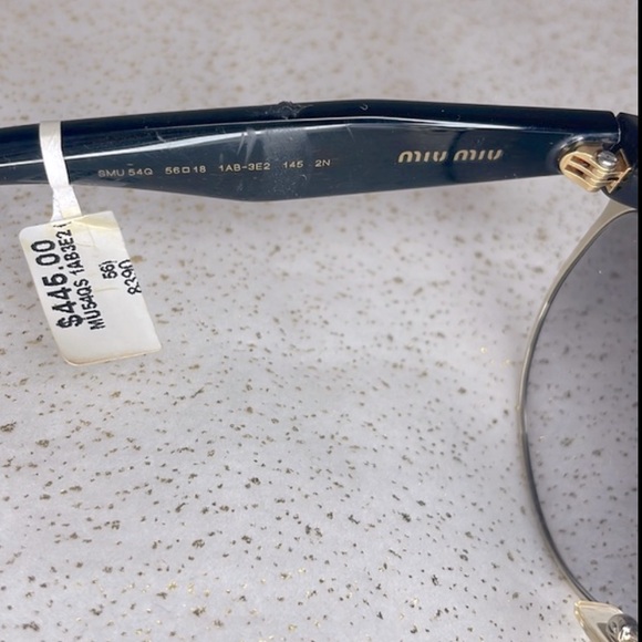 Miu Miu Black Gradient Stardust SMU 54Q Crystal Embellished Cat Eye Sunglasses - Picture 15 of 17